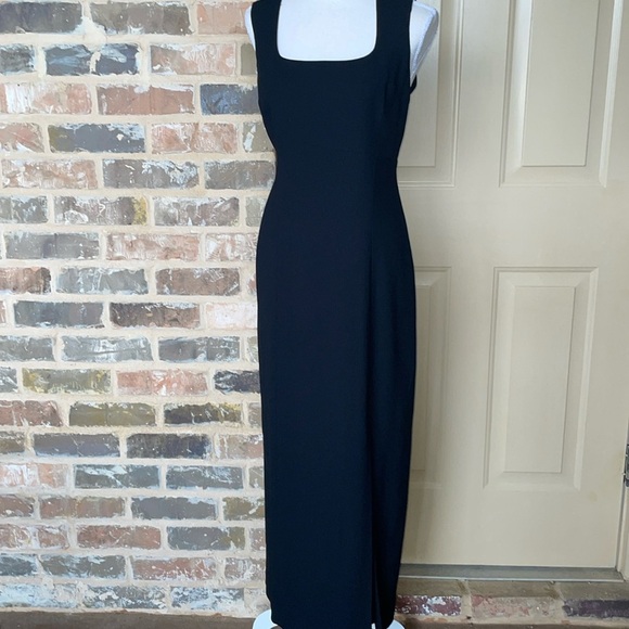 Vintage Liz Claiborne Black Special Occasion Formal Prom Cocktail Column Dress - Picture 2 of 11